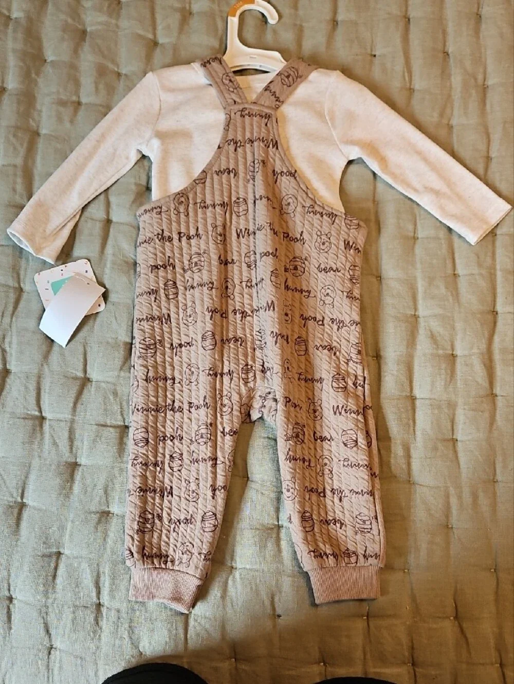 Disney Tan & Cream Baby Overall Set with Tag